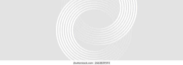 Líneas geométricas brillantes blancas Abstractas en la ilustración de fondo gris.