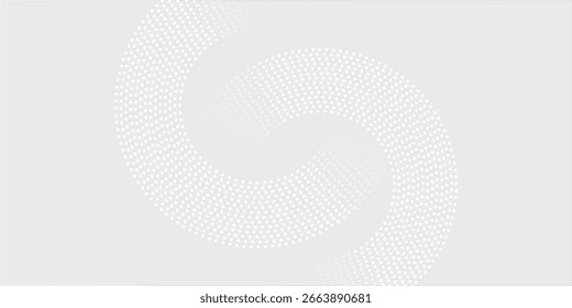 Líneas geométricas brillantes blancas Abstractas sobre fondo gris. Moderno patrón de líneas de círculo azul brillante. Concepto de tecnología futurista. Traje para la cubierta, cartel,
