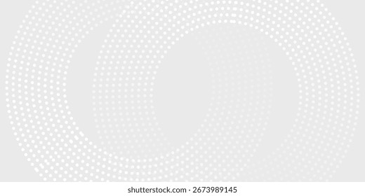 Líneas geométricas brillantes blancas Abstractas sobre fondo gris. Moderno patrón de líneas de círculo azul brillante. Concepto de tecnología futurista. Traje para la cubierta, 