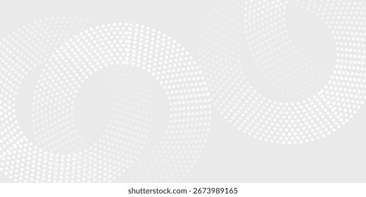 Abstract white glowing geometric lines on gray background. Modern shiny blue circle lines pattern. Futuristic technology concept. Suit for cover, 