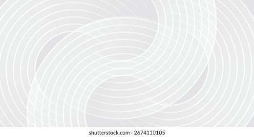 Abstract white glowing geometric lines on gray background. Modern shiny blue circle lines pattern. modern eps 10