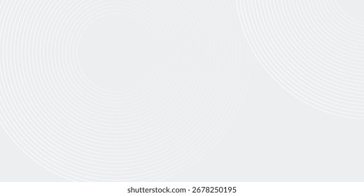 Linhas geométricas brilhantes em branco abstrato sobre fundo cinza. Futurista