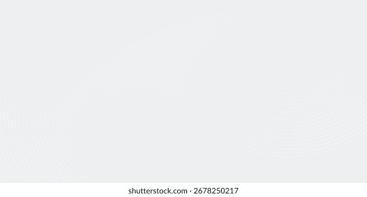 Linhas geométricas brilhantes em branco abstrato sobre fundo cinza. Futurista moderno simples boa boa arte gradiente círculo linha luz