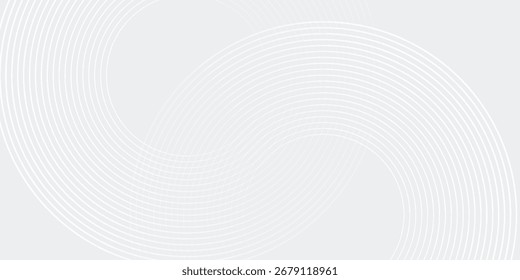 Líneas geométricas brillantes blancas Abstractas sobre fondo gris. Moderna línea de póster azul brillante