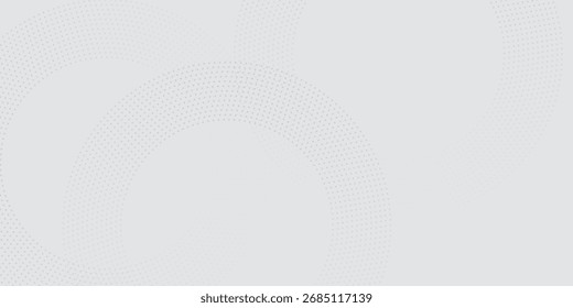 Líneas geométricas brillantes blancas Abstractas sobre fondo gris. Patrón moderno de líneas circulares. Diseño geométrico mínimo. Concepto futurista.