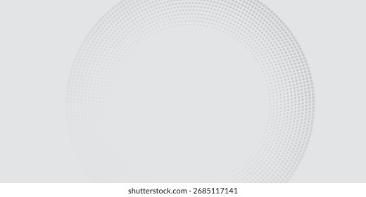 Líneas geométricas brillantes blancas Abstractas sobre fondo gris. Patrón moderno de líneas circulares. Diseño geométrico mínimo. Concepto futurista.