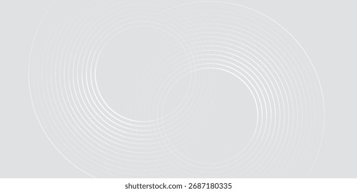 Abstract white glowing geometric lines on gray background. Modern shiny blue modern