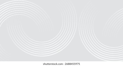 Abstrakte, weiß leuchtende geometrische Linien auf grauem Hintergrund.