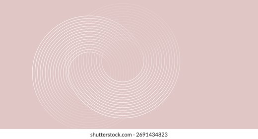 Linhas geométricas brilhantes em branco abstrato sobre fundo cinza. Padrão moderno de linhas de círculo azul brilhante. 