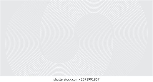 Líneas geométricas brillantes blancas Abstractas sobre fondo gris. Moderno patrón de líneas de círculo azul brillante. Concepto de tecnología futurista. Traje para la cubierta, cartel, Anuncio, folleto, cabecera, moderno