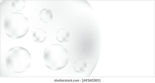 Linhas geométricas brilhantes em branco abstrato sobre fundo cinza. Moderna brilhante azul círculo arte simples