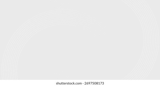 Abstract white glowing geometric lines on gray background. Modern shiny blue circle lines pattern. Futuristic technology concept. Suit for cover, poster,
