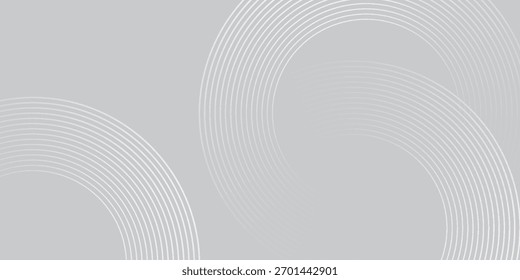 Abstractas líneas geométricas brillantes blancas. Vector Modelo azul brillante moderno de las líneas circulares. Concepto de tecnología futurista. Traje para la cubierta, póster premium