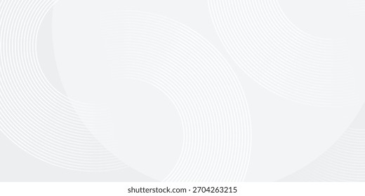 Abstract white glowing geometric lines on gray background.