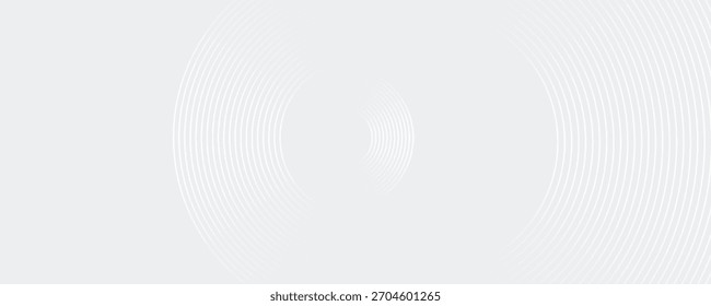 Líneas geométricas brillantes blancas Abstractas sobre fondo gris. Moderno patrón de líneas de círculo azul brillante. Concepto de tecnología futurista. Traje para la cubierta, cartel, Anuncio, folleto, cabecera, Vector del Sitio web
