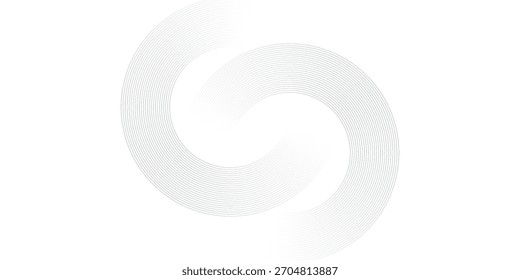 Abstract white glowing geometric lines on gray background illustration. illustration