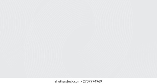 Linhas geométricas brilhantes em branco abstrato sobre fundo cinza simples