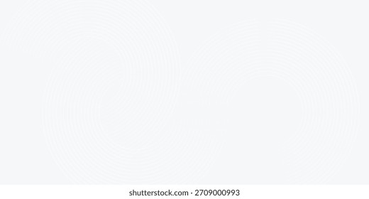 Abstract white glowing geometric lines on gray background. Elegant Modern shiny blue circle lines pattern. Futuristic technology concept. Suit for cover, poster, banner, brochure