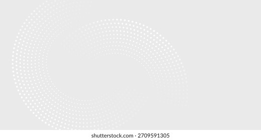 Abstract white glowing geometric lines on gray background. Modern shiny blue circle lines pattern. Futuristic technology concept. Suit for cover, poster,