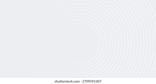 Abstract white glowing geometric lines on gray background. Modern shiny blue circle lines pattern.