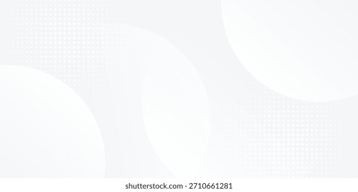 Líneas geométricas brillantes blancas Abstractas sobre fondo gris. Moderno patrón de líneas de círculo azul brillante. Concepto de tecnología futurista. Traje para la cubierta, cartel, Anuncio, folleto, cabecera, Vector moderno