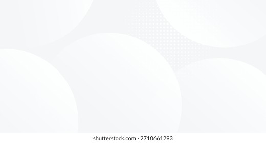 Abstrakte, weiß leuchtende geometrische Linien auf grauem Hintergrund. Moderne glänzende blaue Kreislinien Muster. Futuristisches Technologiekonzept. Anzug für Cover, Poster, Banner, Broschüre, Header, Vektorgrafik modern