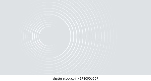 Líneas geométricas brillantes blancas Abstractas sobre fondo gris. Moderno patrón de líneas de círculo azul brillante. Concepto de tecnología futurista. Traje para la cubierta, cartel, Anuncio, folleto, cabecera, Vector del Sitio web
