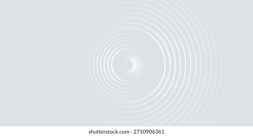 Líneas geométricas brillantes blancas Abstractas sobre fondo gris. Moderno patrón de líneas de círculo azul brillante. Concepto de tecnología futurista. Traje para la cubierta, cartel, Anuncio, folleto, cabecera, Vector del Sitio web
