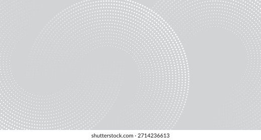 Abstract white glowing geometric lines on gray background. Modern shiny blue circle lines pattern. Futuristic technology concept. Suit for cover, poster,