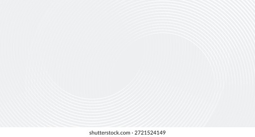 Líneas geométricas brillantes blancas Abstractas sobre fondo gris. Modelo azul brillante moderno de las líneas circulares. ilustraciones Arte vectorial bueno simple