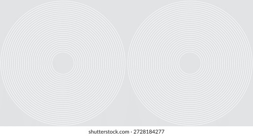 Líneas geométricas brillantes blancas Abstractas sobre fondo gris. Modelo azul brillante moderno de las líneas del círculo. Concepto de tecnología futurista

