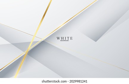 Abstract white gold background poster with dynamic. technology network Vector illustration.