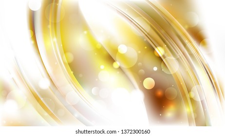 Abstract White and Gold Bokeh Background Design