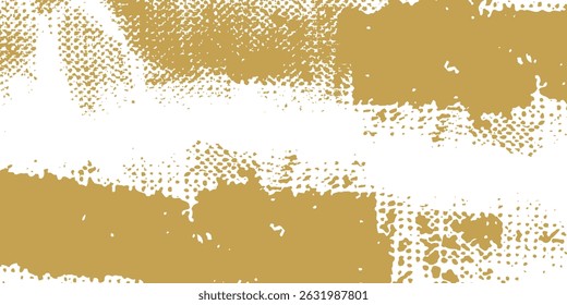 Abstract White and Gold Brush Texture Background with Halftone Effect. Brush Stroke Illustration for Banner, Poster or Sports.
