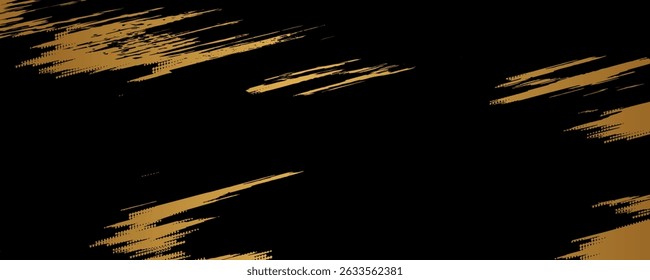 Fundo de textura do pincel branco e dourado abstrato com efeito de meio-tom. Ilustração de pinceladas para banners, pôsteres ou esportes.