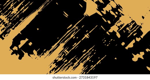 Fondo Abstractas de textura de pincel blanco y dorado con efecto de semitono. Vector, diseño, arte moderno