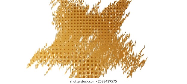 Abstract White and Gold Grunge Background with Halftone Style. Brush Stroke Illustration for Banner, Poster, or Sports
