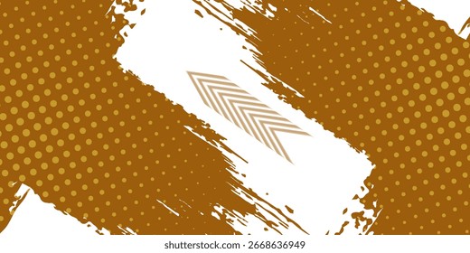 Plano de fundo branco e ouro abstrato Grunge com estilo de meio-tom. vetor 