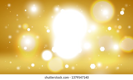 Abstract White and Gold Lights Background Image