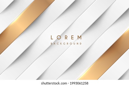 Abstract White And Gold Lines Background