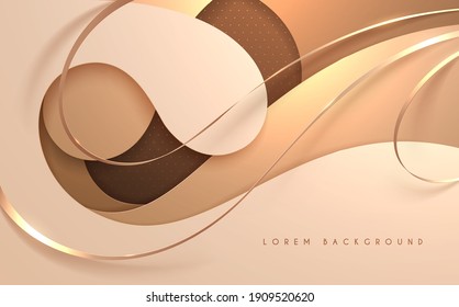 Abstract white and gold luxury background