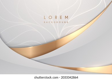 Abstract White And Gold Luxury Background