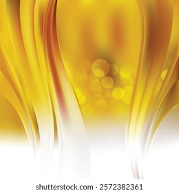 Abstract White and Gold Vertical Wave Background Template