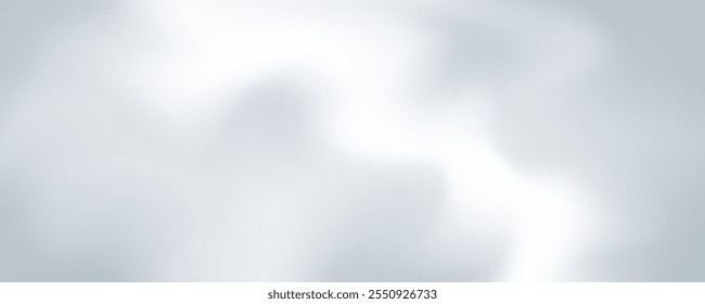 Abstract white gradient background texture, grey scene smoke or fog pattern. Cloud mood. Nature concept. Empty space for cover, poster, business card, brochure.