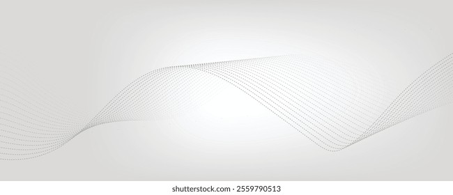 abstract white gradient background with wavy lines