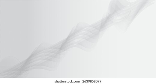 abstract white gradient color background with curve and swirl lines decoration moderend