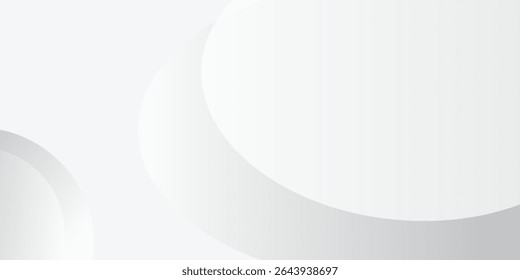 abstract white gradient color background with curve and swirl lines decoration