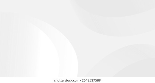 abstract white gradient color background with curve and swirl lines decoration