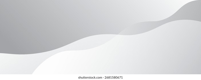 abstract white gradient color background with curve and swirl lines decoration