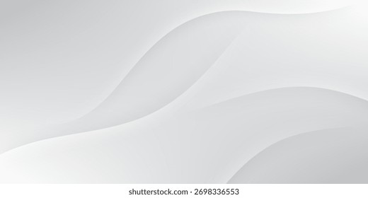 Fondo blanco abstracto del color del gradiente con la curva y la decoración de las líneas del remolino.